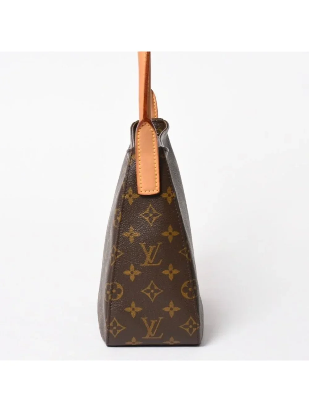 Louis Vuitton Looping MM Bag Monogram Leather Brown Gold